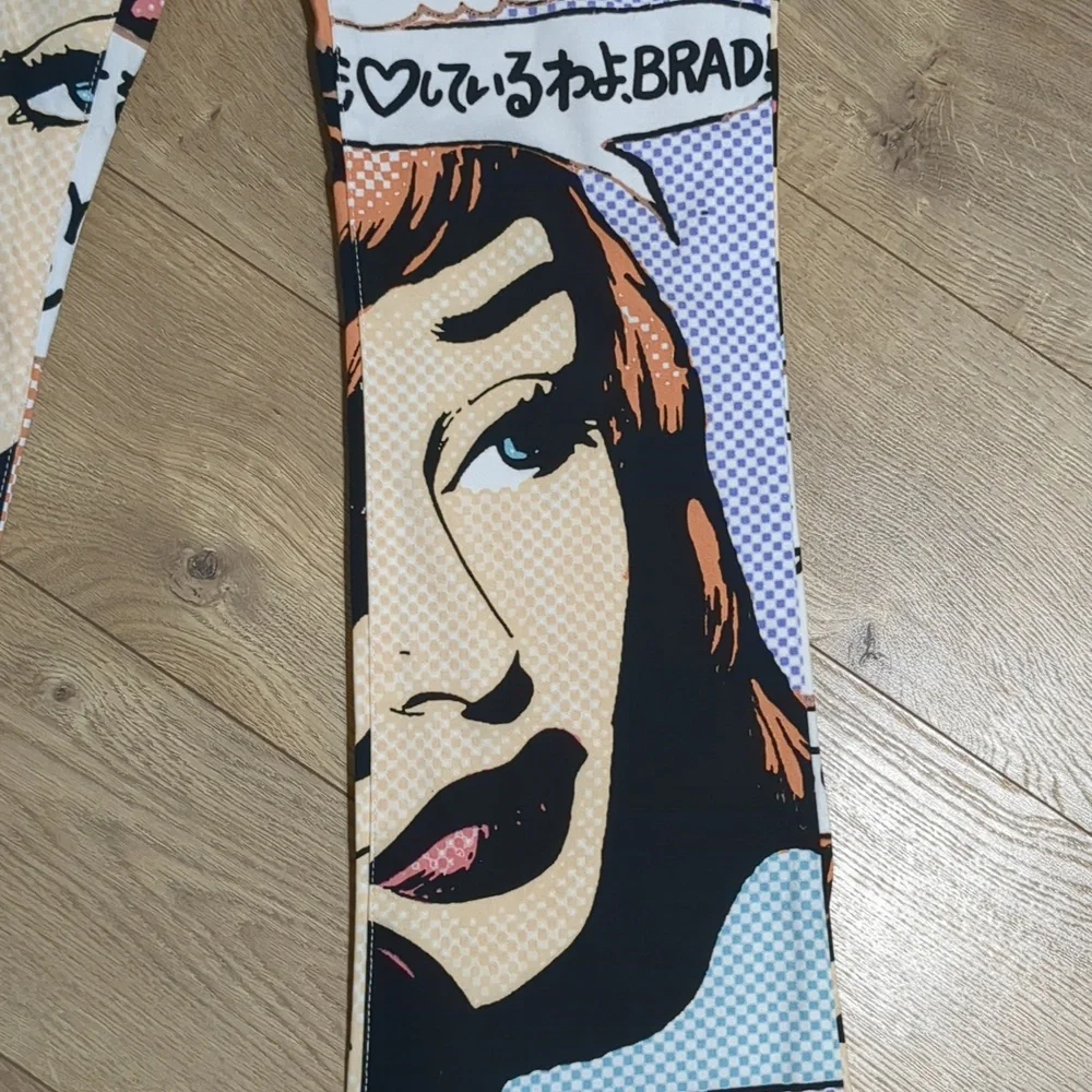 DKNY vintage 90's Pop Art Pants Roy Lichtenstein Juniors size 5 - Picture 3 of 15